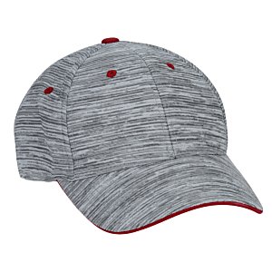 Additional Image 1 - a grey hat with red trim