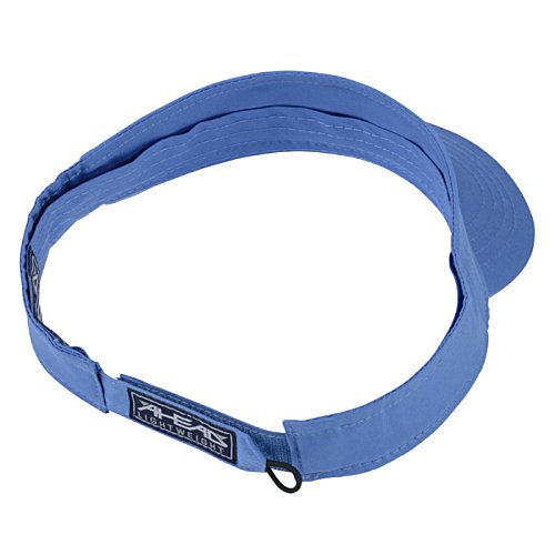 Additional Image 1 - a blue visor with a metal clasp
