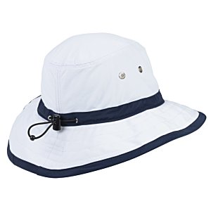 Additional Image 1 - a white hat with a blue band