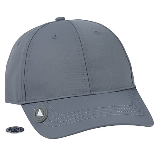 Additional Image 3 - a grey hat with a button