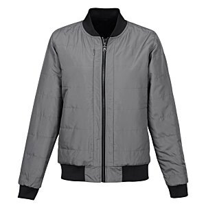 Additional Image 3 - a grey jacket with black trim