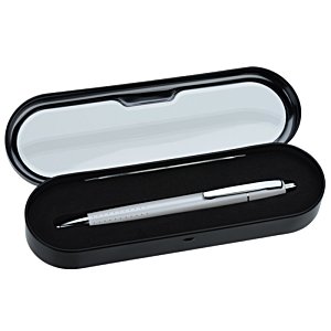Additional Image 4 - a black pen case with a black lid