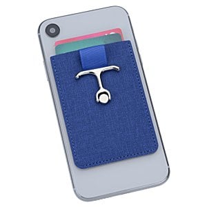 Additional Image 3 - a cell phone with a blue card holder