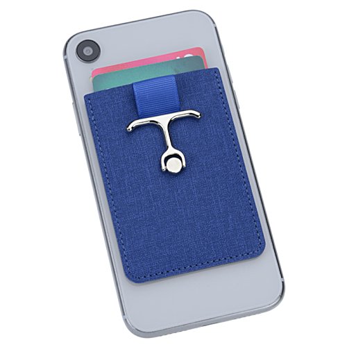 Additional Image 3 - a cell phone with a blue card holder