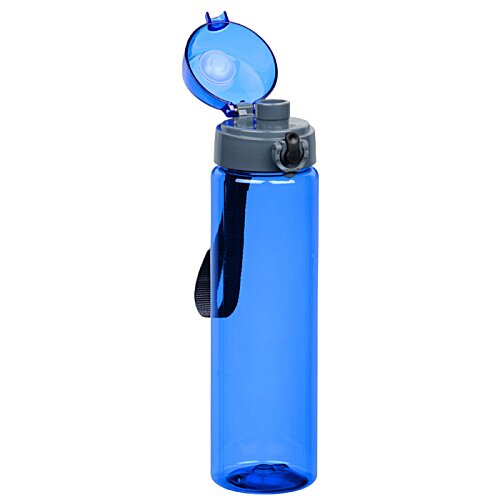 Additional Image 1 - a blue water bottle with a lid
