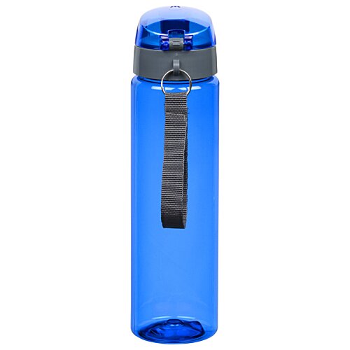 Additional Image 3 - a blue water bottle with a black lid