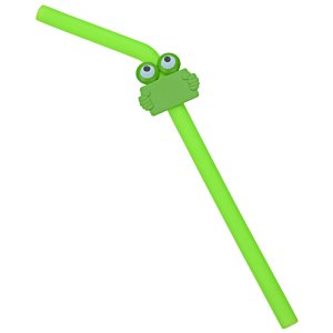 Additional Image 1 - a green straw with a frog face