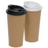 two cups of coffee with a black lid