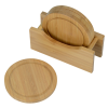 View Image 2 of 3 of Round Bamboo Coaster Set