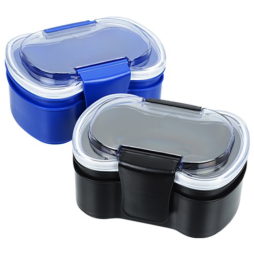 Additional Image 1 - a blue and black lunch box