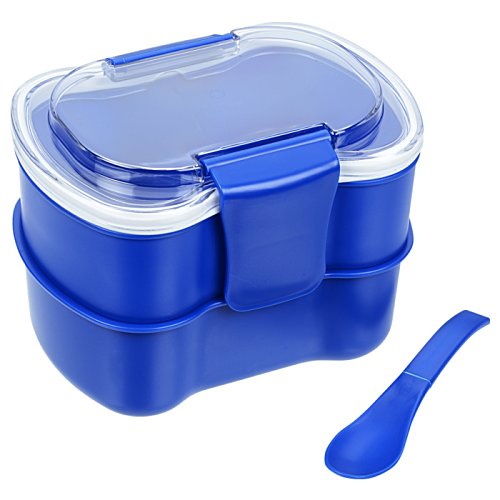 Additional Image 4 - a blue lunch box with a spoon