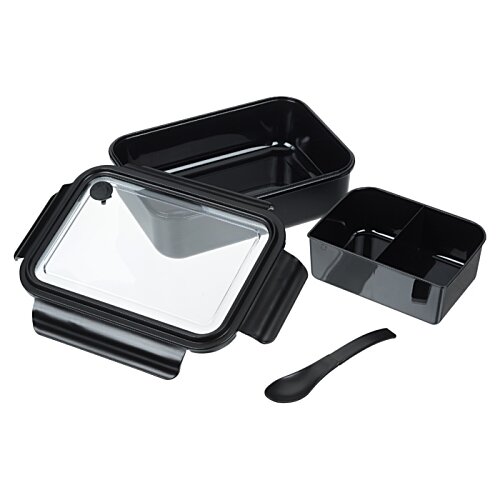 Additional Image 4 - a black and white lunch box