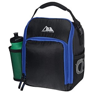 Additional Image 3 - a black and blue lunch bag