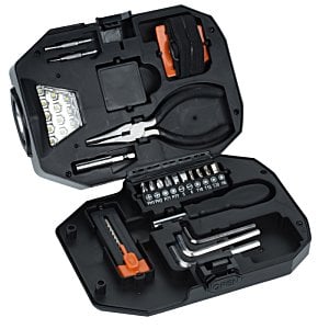 Additional Image 1 - a black tool box with a few tools in it