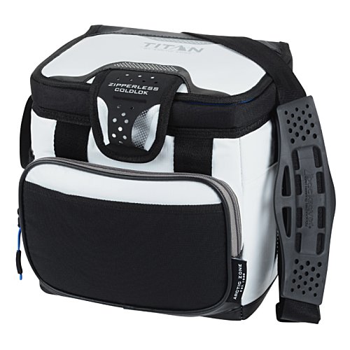 Additional Image 2 - a black and white cooler bag