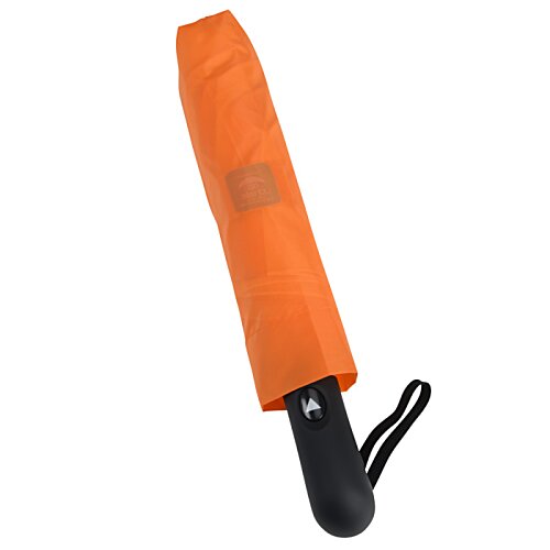 Additional Image 6 - an orange umbrella with a black handle