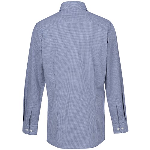 Additional Image 1 - a back view of a blue shirt