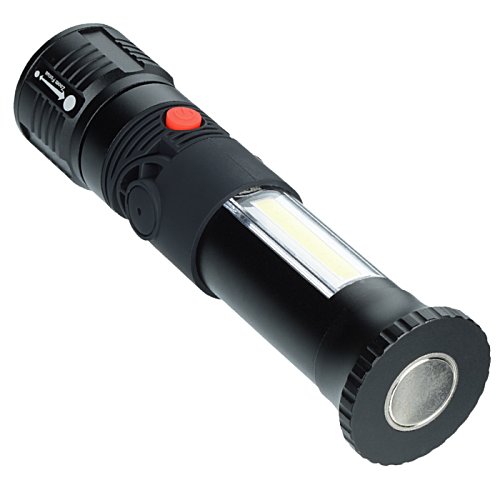 Additional Image 1 - a black flashlight with a red button