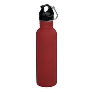 Additional Image 1 - a red water bottle with a black lid