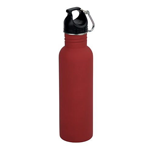 Additional Image 1 - a red water bottle with a black lid