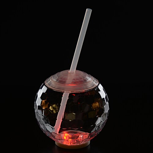 Additional Image 4 - a round glass with a straw in it