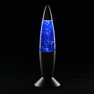 Additional Image 2 - a blue lava lamp on a black surface