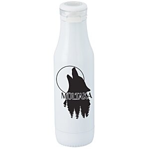 Additional Image 1 - a white bottle with a black and white logo