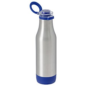 Additional Image 4 - a silver and blue water bottle