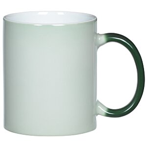 Additional Image 1 - a white mug with a green handle