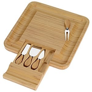 Additional Image 1 - a wooden cutting board with utensils
