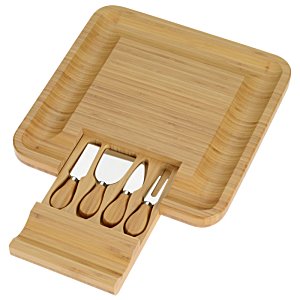 Additional Image 4 - a wooden cutting board with knives in it
