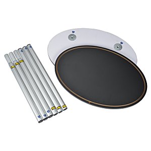 Additional Image 8 - a black oval object with a white strip of paper