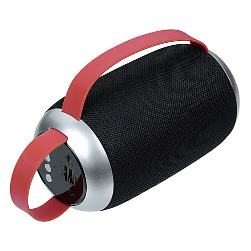 Additional Image 2 - a black and silver object with a red strap