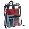 Additional Image 1 - a clear backpack with a red rectangular object inside