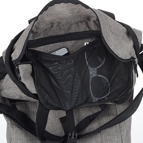 Additional Image 4 - a grey backpack with black straps