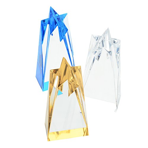 Additional Image 1 - a group of pyramids with blue and gold stars