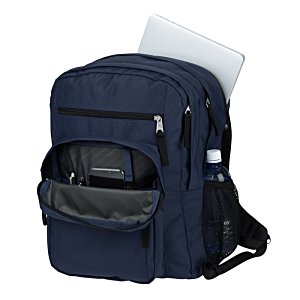 Additional Image 3 - a blue backpack with a paper in it