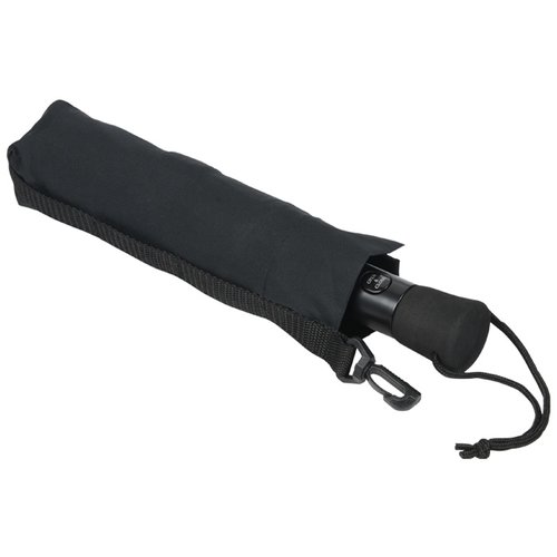 Additional Image 1 - a black umbrella with a black cover