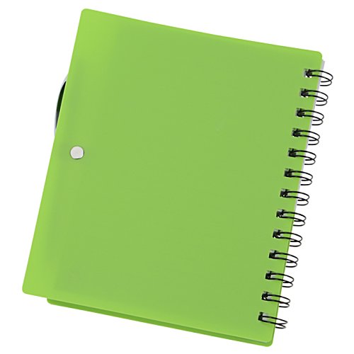 Additional Image 4 - a green notebook with a spiral bound