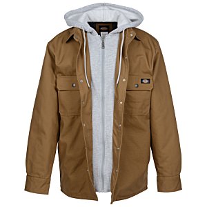 Additional Image 1 - a brown jacket with a white hood