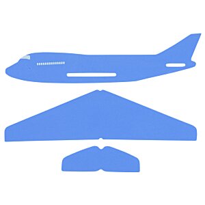 Additional Image 4 - a blue airplane with a white background