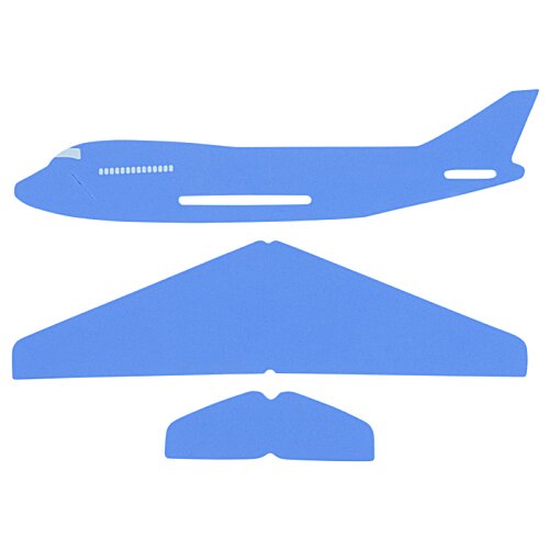 Additional Image 4 - a blue airplane with a white background