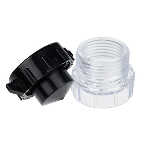 Additional Image 2 - a black and clear plastic container