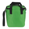 a green bag with black straps