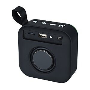 Additional Image 2 - a black square speaker with a black circle