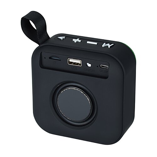 Additional Image 2 - a black square speaker with a black circle