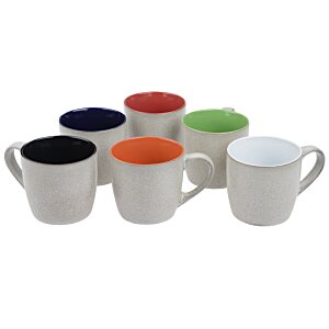 Additional Image 1 - a group of white mugs with different colored cups