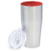 Additional Image 1 - a silver and red cup with a lid