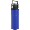 Additional Image 1 - a blue water bottle with a black lid
