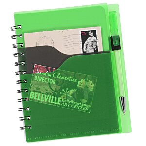 Additional Image 1 - a green notebook with a spiral bound cover